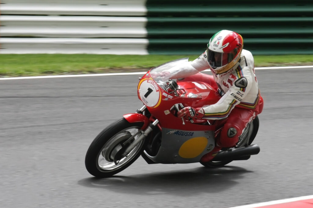 Giacomo Agostini on the MV Agusta 3 cylinder